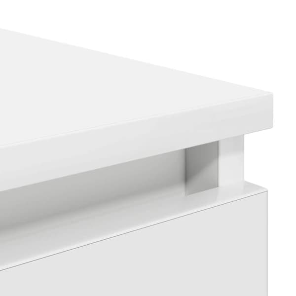vidaXL Skänk med lådor vit 37,5x35x99 cm konstruerat trä