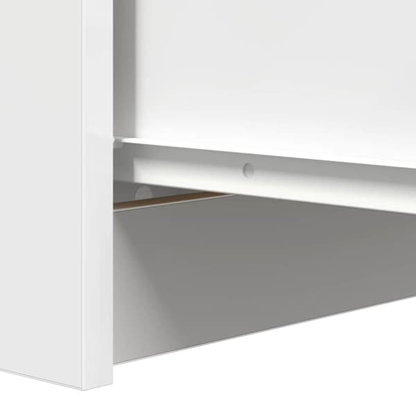 vidaXL Skänk med lådor vit 37,5x35x99 cm konstruerat trä