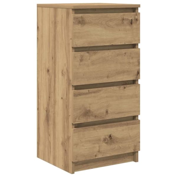 vidaXL Skänk hantverksmässig ek 37,5x35x76 cm konstruerat trä