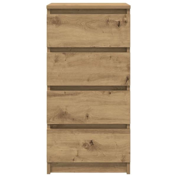 vidaXL Skänk hantverksmässig ek 37,5x35x76 cm konstruerat trä