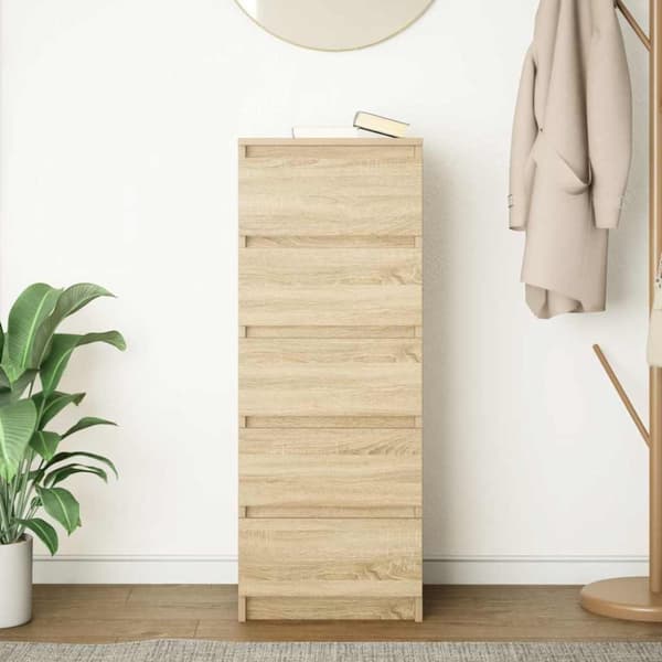 vidaXL Skänk med lådor sonoma ek 37,5x35x99 cm konstruerat trä