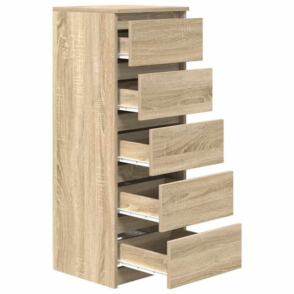 vidaXL Skänk med lådor sonoma ek 37,5x35x99 cm konstruerat trä