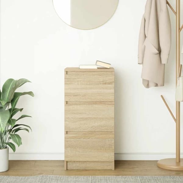 vidaXL Skjenk sonoma eik 37,5x35x76 cm konstruert tre