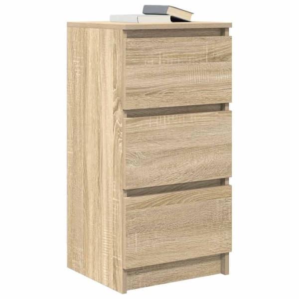 vidaXL Skjenk sonoma eik 37,5x35x76 cm konstruert tre