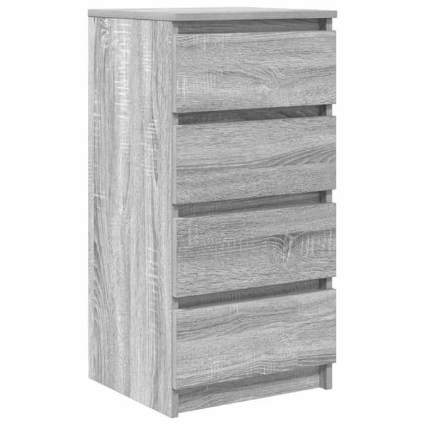 vidaXL Skjenk grå sonoma 37,5x35x76 cm konstruert tre