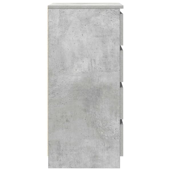 vidaXL Skjenk med skuffer betonggrå 37,5x35x99 cm konstruert tre
