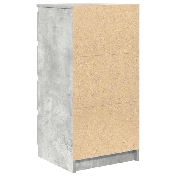 vidaXL Skjenk med skuffer betonggrå 37,5x35x99 cm konstruert tre