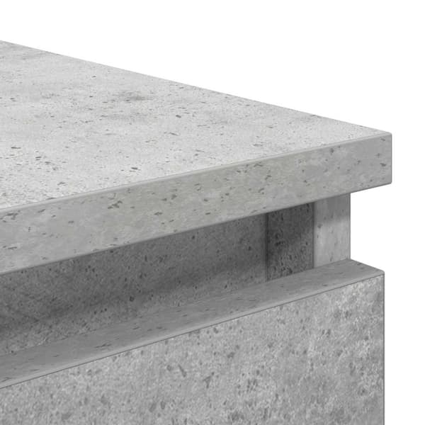 vidaXL Skjenk med skuffer betonggrå 37,5x35x99 cm konstruert tre