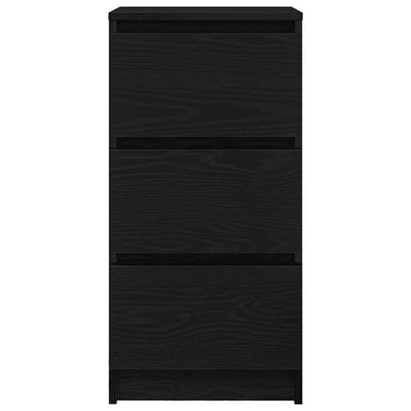 vidaXL Skjenk svart eik 37,5x35x76 cm konstruert tre