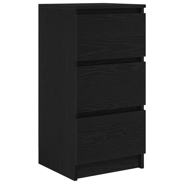 vidaXL Skjenk svart eik 37,5x35x76 cm konstruert tre