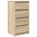 Miniatyrbilde 3 av 11: vidaXL Skjenk sonoma eik 37,5x35x76 cm konstruert tre