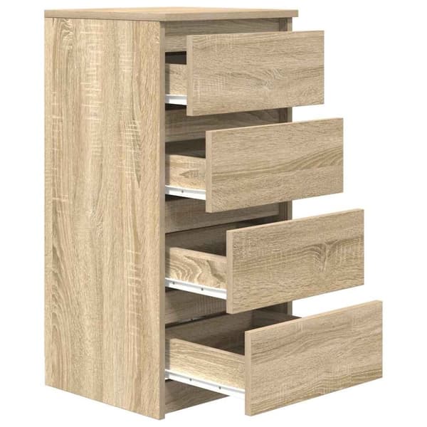 vidaXL Skjenk sonoma eik 37,5x35x76 cm konstruert tre