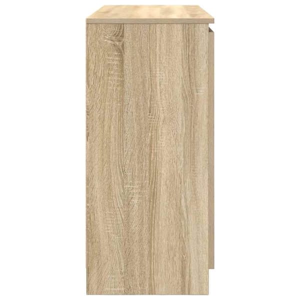 vidaXL Skjenk med skuffer sonoma eik 100,5x35x76 cm konstruert tre