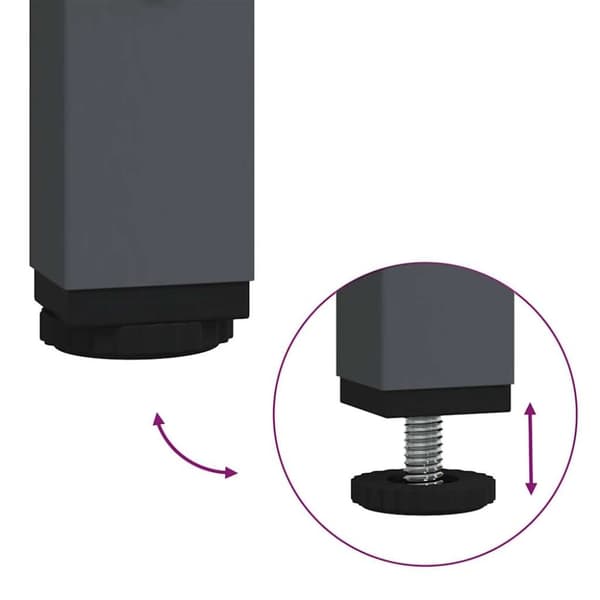 vidaXL Skänk antracit 135x39x103,5 cm kallvalsat stål