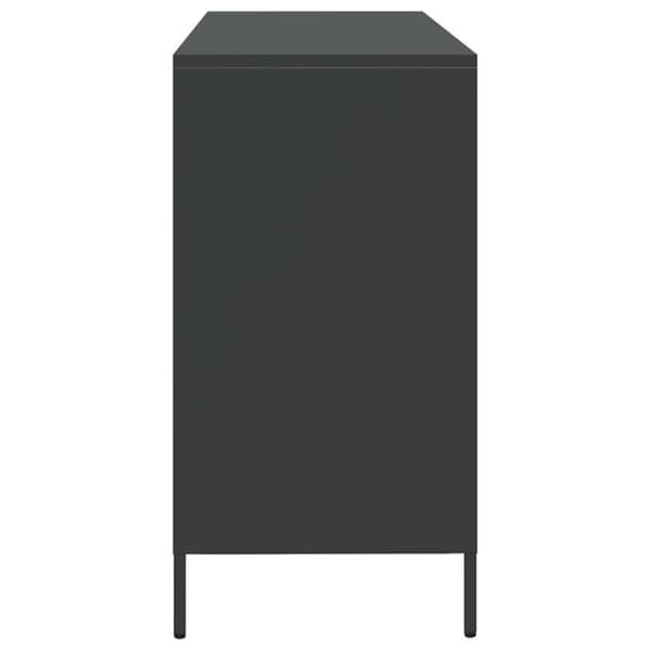 vidaXL skænk 135x39x73,5 cm koldvalset stål sort