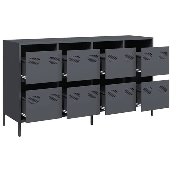 vidaXL skænk 135x39x73,5 cm koldvalset stål antracitgrå