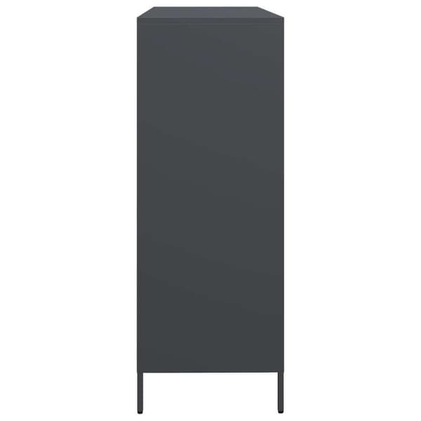 vidaXL skænk 135x39x103,5 cm koldvalset stål antracitgrå