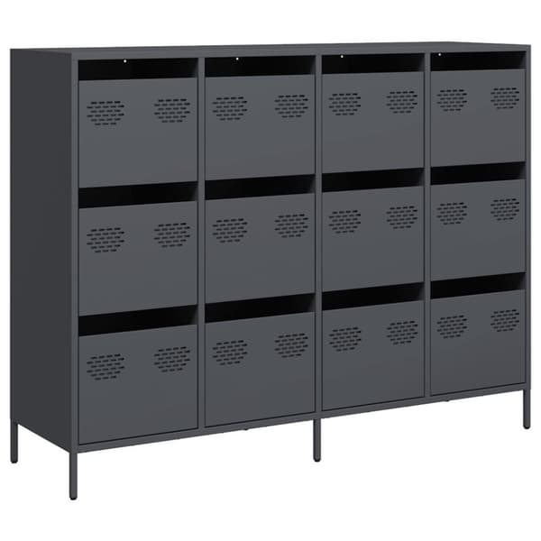 vidaXL skænk 135x39x103,5 cm koldvalset stål antracitgrå