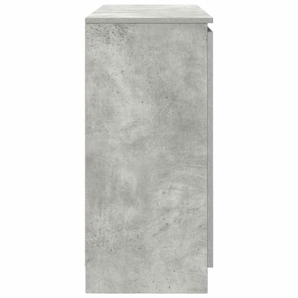 vidaXL Skjenk med skuffer betonggrå 100,5x35x76 cm konstruert tre