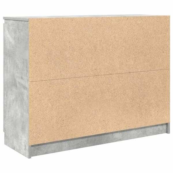 vidaXL Skjenk med skuffer betonggrå 100,5x35x76 cm konstruert tre