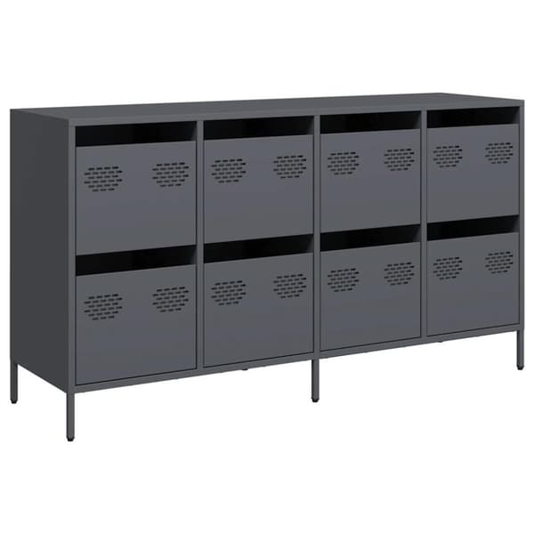vidaXL Skjenk antrasitt 135x39x73,5 cm kaldvalset stål