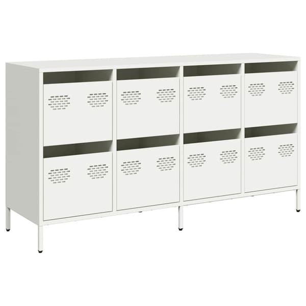 vidaXL Skänk vit 135x39x73,5 cm kallvalsat stål