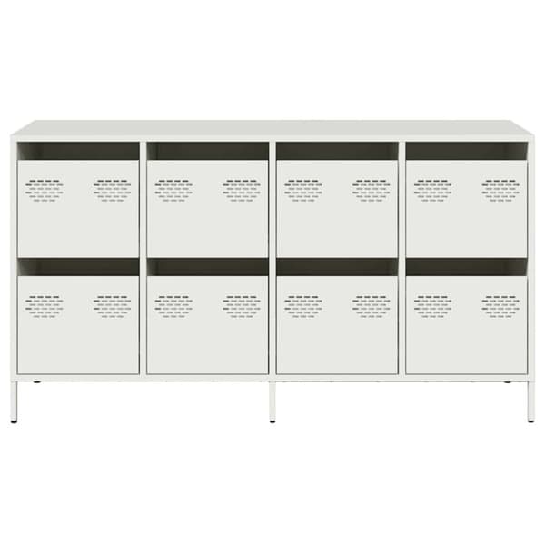 vidaXL Skänk vit 135x39x73,5 cm kallvalsat stål