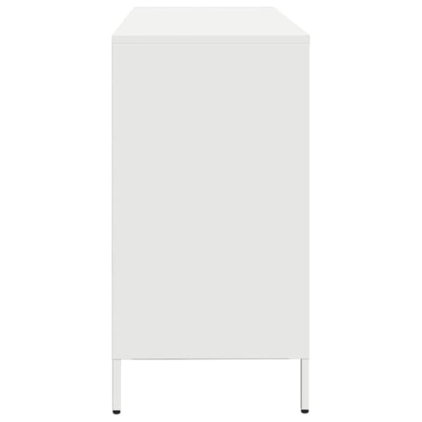 vidaXL Skänk vit 135x39x73,5 cm kallvalsat stål