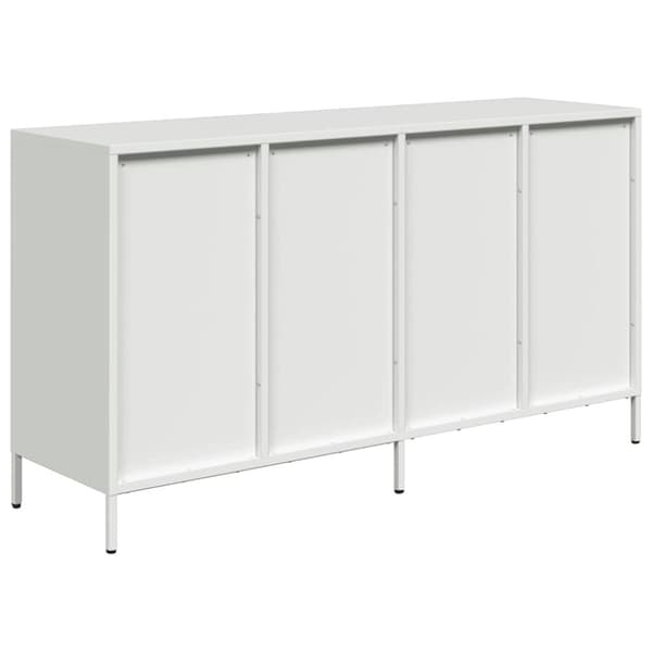 vidaXL Skänk vit 135x39x73,5 cm kallvalsat stål