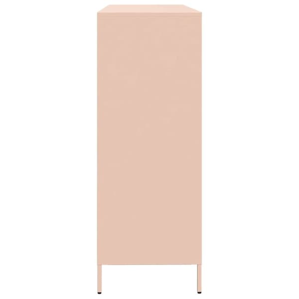 vidaXL Skänk rosa 135x39x103,5 cm kallvalsat stål