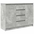 Pikkukuva 1 / 11: vidaXL Senkki laatikoilla betoninharmaa 100,5x35x76 cm tekninen puu