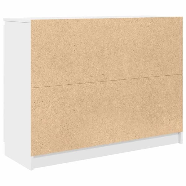 vidaXL skænk med skuffer 100,5x35x76 cm konstrueret træ hvid