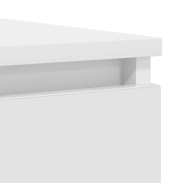 vidaXL skænk med skuffer 100,5x35x76 cm konstrueret træ hvid