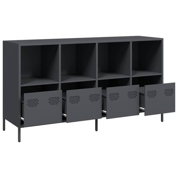vidaXL skænk 135x39x73,5 cm koldvalset stål antracitgrå
