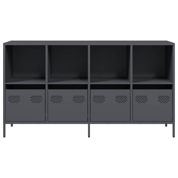 vidaXL skænk 135x39x73,5 cm koldvalset stål antracitgrå