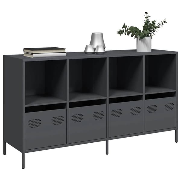 vidaXL skænk 135x39x73,5 cm koldvalset stål antracitgrå