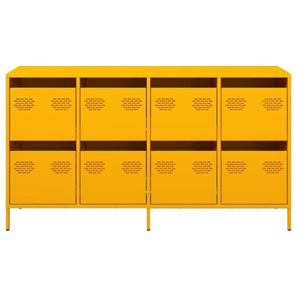vidaXL Senkki Sinapinkeltainen 135x39x73,5 cm Kylmävalssattu teräs
