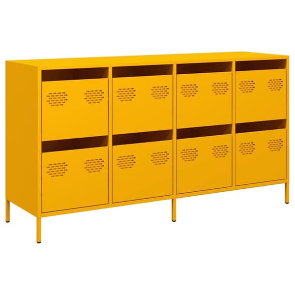 vidaXL Senkki Sinapinkeltainen 135x39x73,5 cm Kylmävalssattu teräs