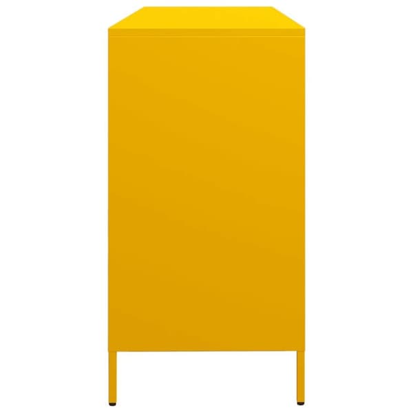 vidaXL Skänk senapsgul 135x39x73,5 cm kallvalsat stål