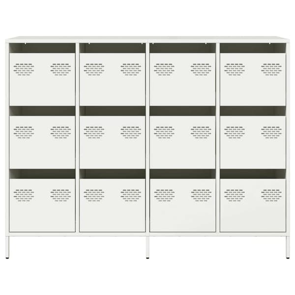 vidaXL skænk 135x39x103,5 cm koldvalset stål hvid