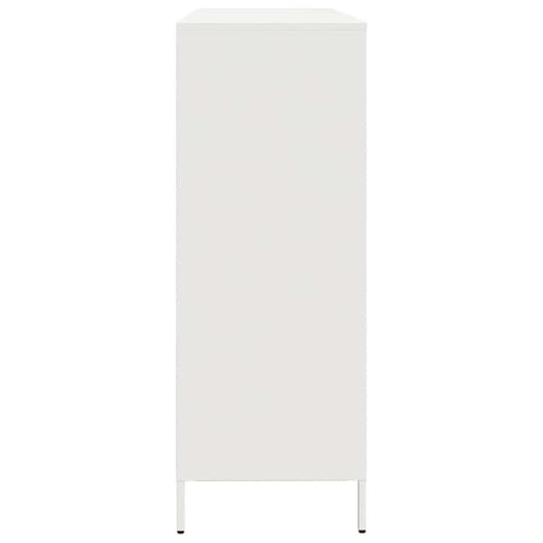 vidaXL skænk 135x39x103,5 cm koldvalset stål hvid
