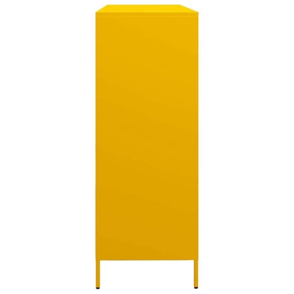 vidaXL Skänk senapsgul 135x39x103,5 cm kallvalsat stål