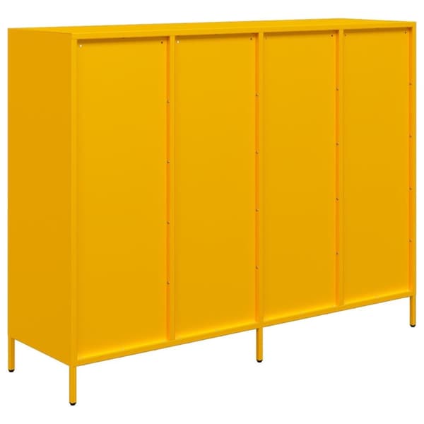 vidaXL Skänk senapsgul 135x39x103,5 cm kallvalsat stål