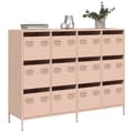 Miniatyrbillede 2 af 11: vidaXL skab 135x39x103,5 cm koldvalset stål lyserød