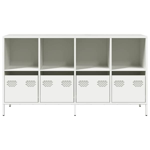 vidaXL skænk 135x39x73,5 cm koldvalset stål hvid