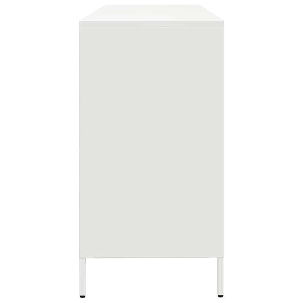 vidaXL skænk 135x39x73,5 cm koldvalset stål hvid