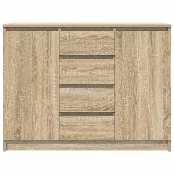 vidaXL skænk med skuffer 100,5x35x76 cm konstrueret træ sonoma-eg