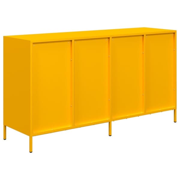 vidaXL Skänk senapsgul 135x39x73,5 cm kallvalsat stål