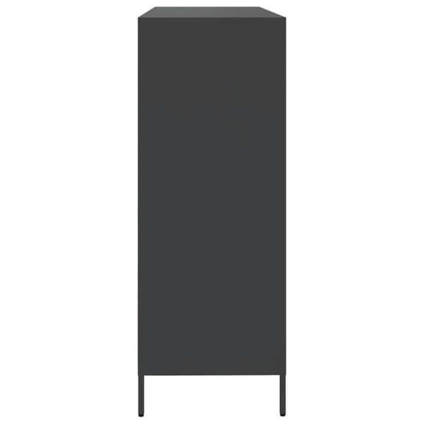 vidaXL Skjenk svart 135x39x103,5 cm kaldvalset stål