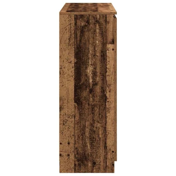 vidaXL skænk med skuffer 100,5x35x98,5 cm konstrueret træ antikt træ